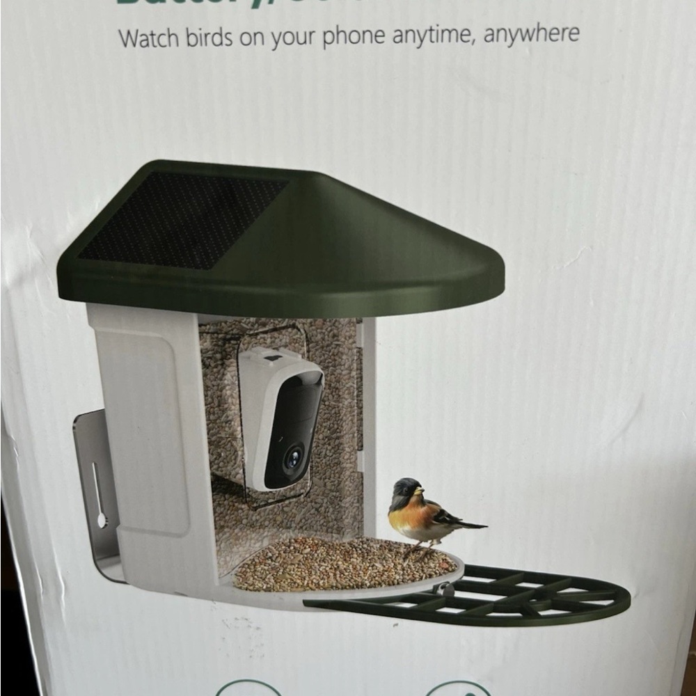 New Smart Bird Feeder with AI Camera Solar Panel Identify Birds Species Smart